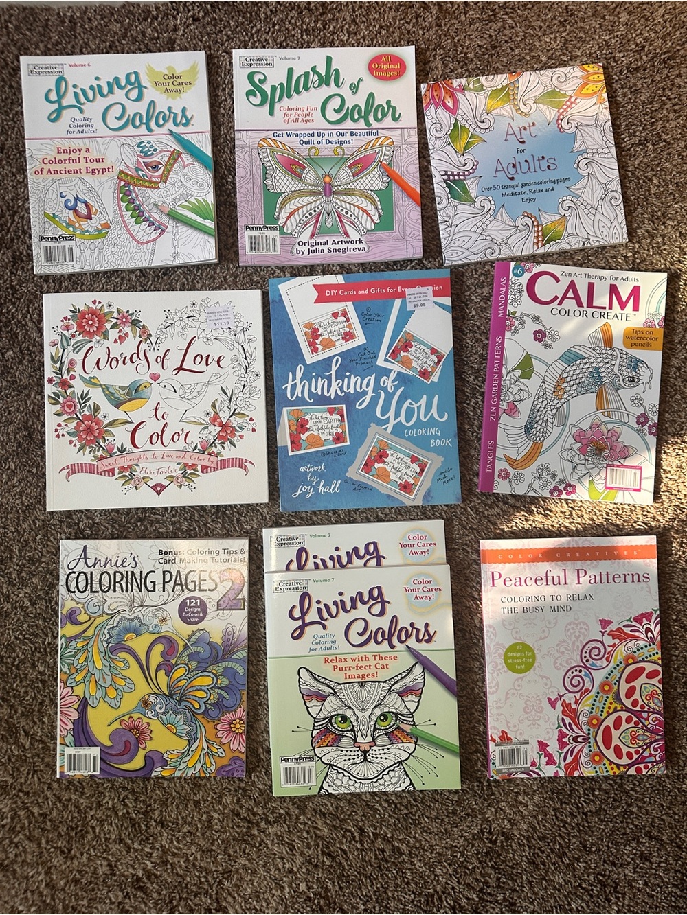 10 New Assorted Coloring Books Bundle
